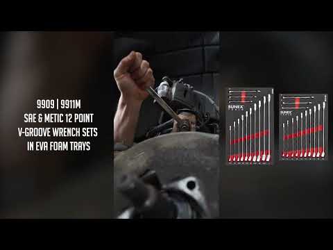 13 Pc. V-Groove Metric Wrench Set In Eva Foam 7Mm-19Mm – SUNEX Tools