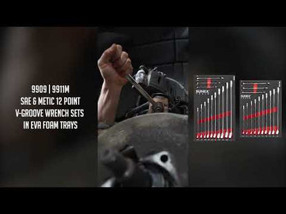 13 PC. V-GROOVE METRIC WRENCH SET IN EVA FOAM 7MM-19MM