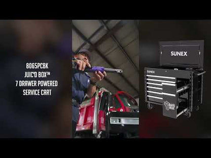 SUNEX TOOLS JUIC'D BOX 50" 7 DRAWER POWERED CART - 8065PCBK