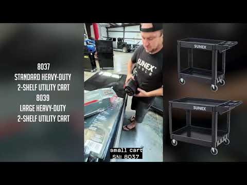 Standard Heavy-Duty 2-Shelf Utility Cart – SUNEX Tools