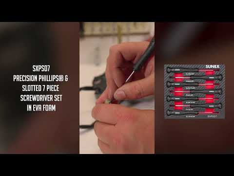 Precision Phillips® & Slotted 7 Piece Screwdriver Set In Eva Foam