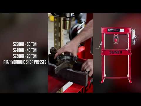 20 Ton Air/Hydraulic Shop Press – SUNEX Tools