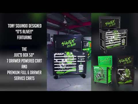 Tony Squindo “Its Alive” Premium Full Drawer Service Cart - Lime