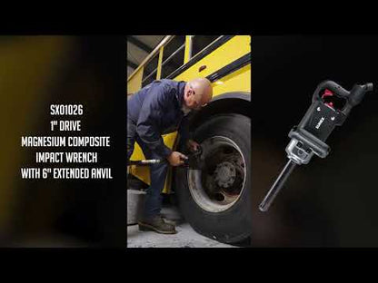 1" DRIVE MAGNESIUM COMPOSITE IMPACT WRENCH WITH 6" EXTENDED ANVIL