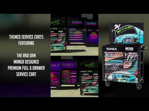 Rad Dan Manga Designed Juic'd BOX 50” 7 Drawer Powered Cart