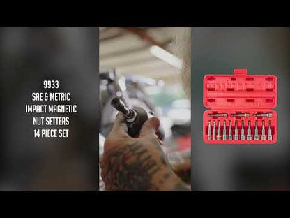 14 PC. IMPACT READY MAGNETIC NUT SETTERS SET (SAE/MM)