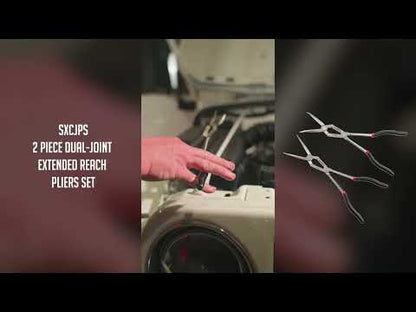 2 PIECE DUAL-JOINT EXTENDED REACH PLIERS SET