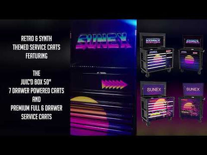 SYNTH DESIGNED BLACK PREMIUM FULL DRAWER SERVICE CART - BLACK