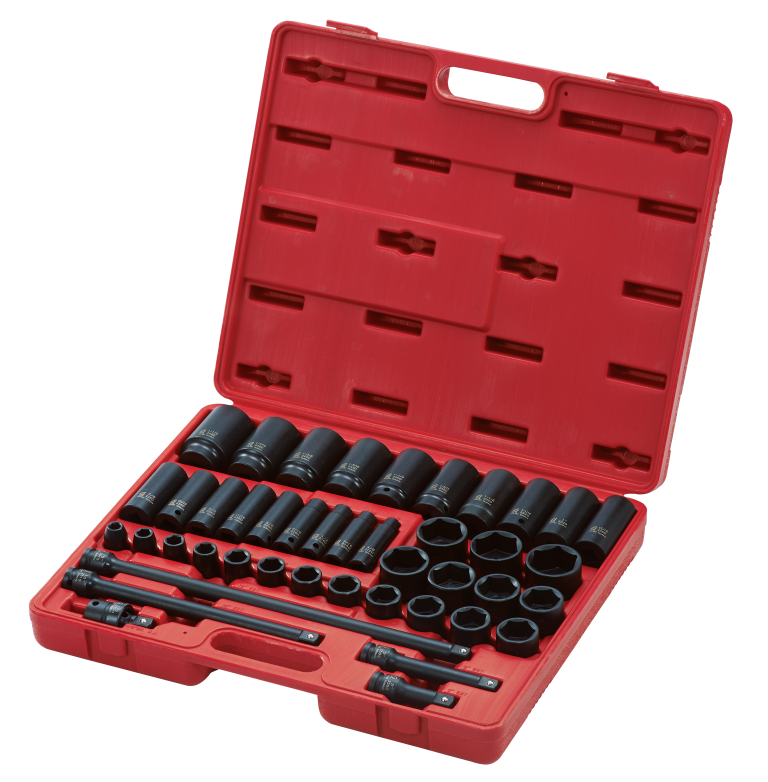 SAE Master Impact Socket Set for sale online Sunex Tools 2568 43 PC 1/2" Dr 