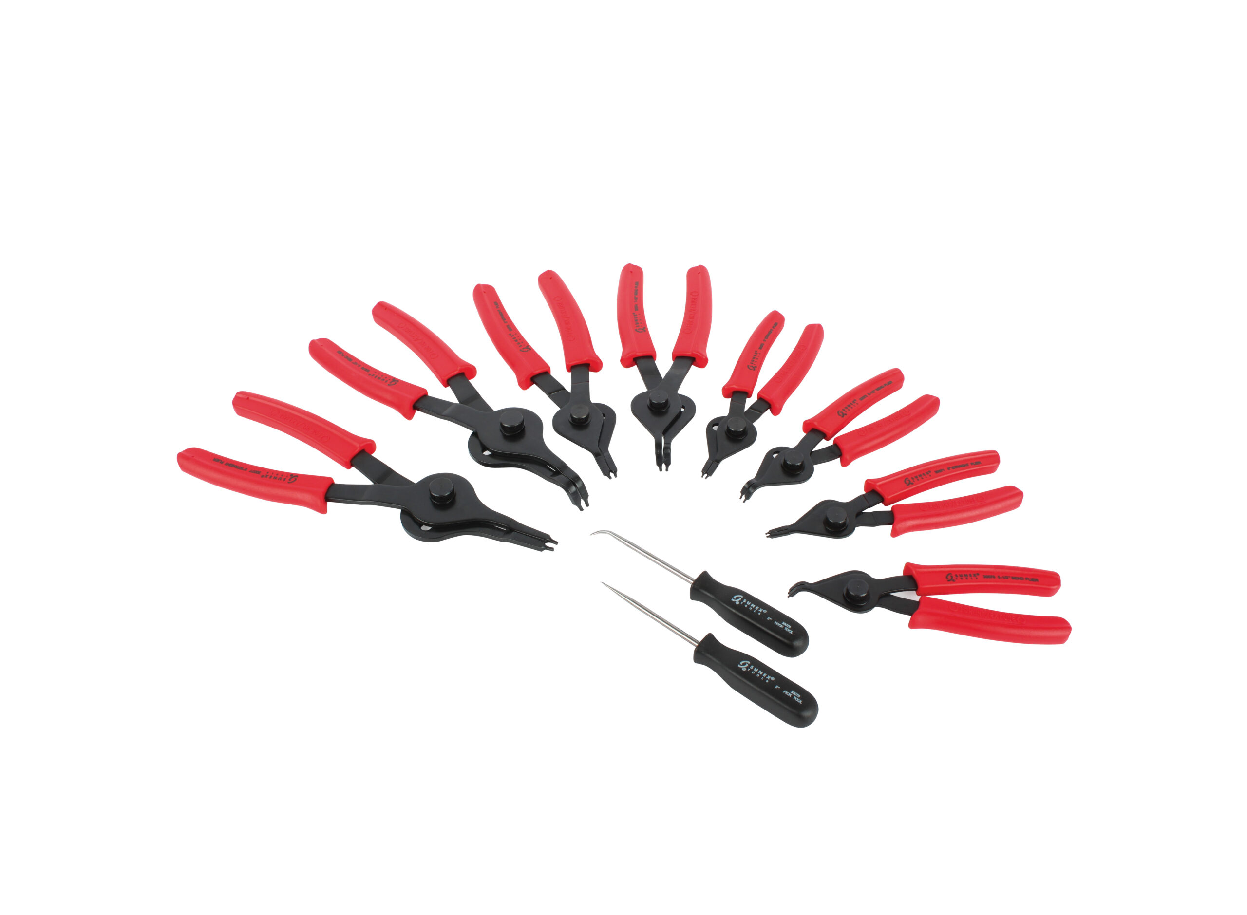 10 Piece Snap Ring Pliers Set - SUNEX Tools