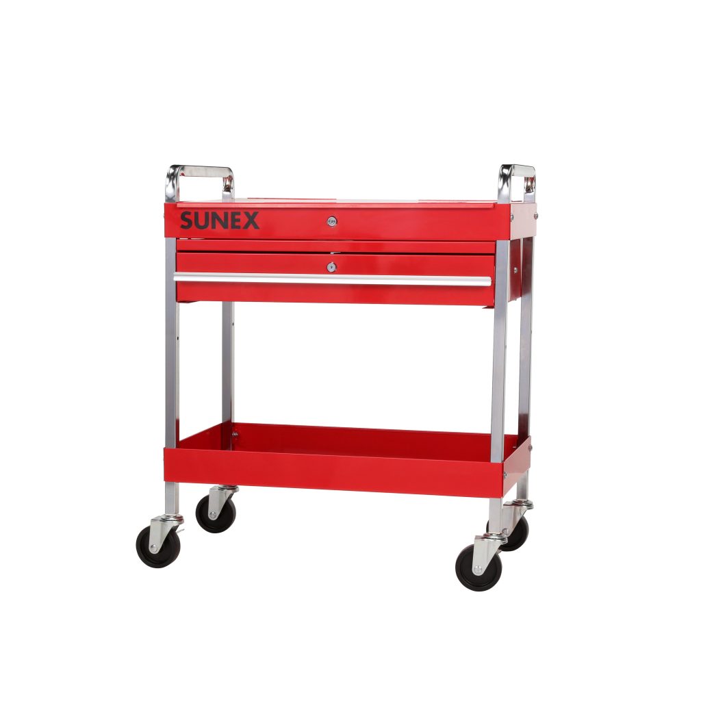 2 Drawer Locking Top Service Cart - 500 Lb Capacity, Sunex International
