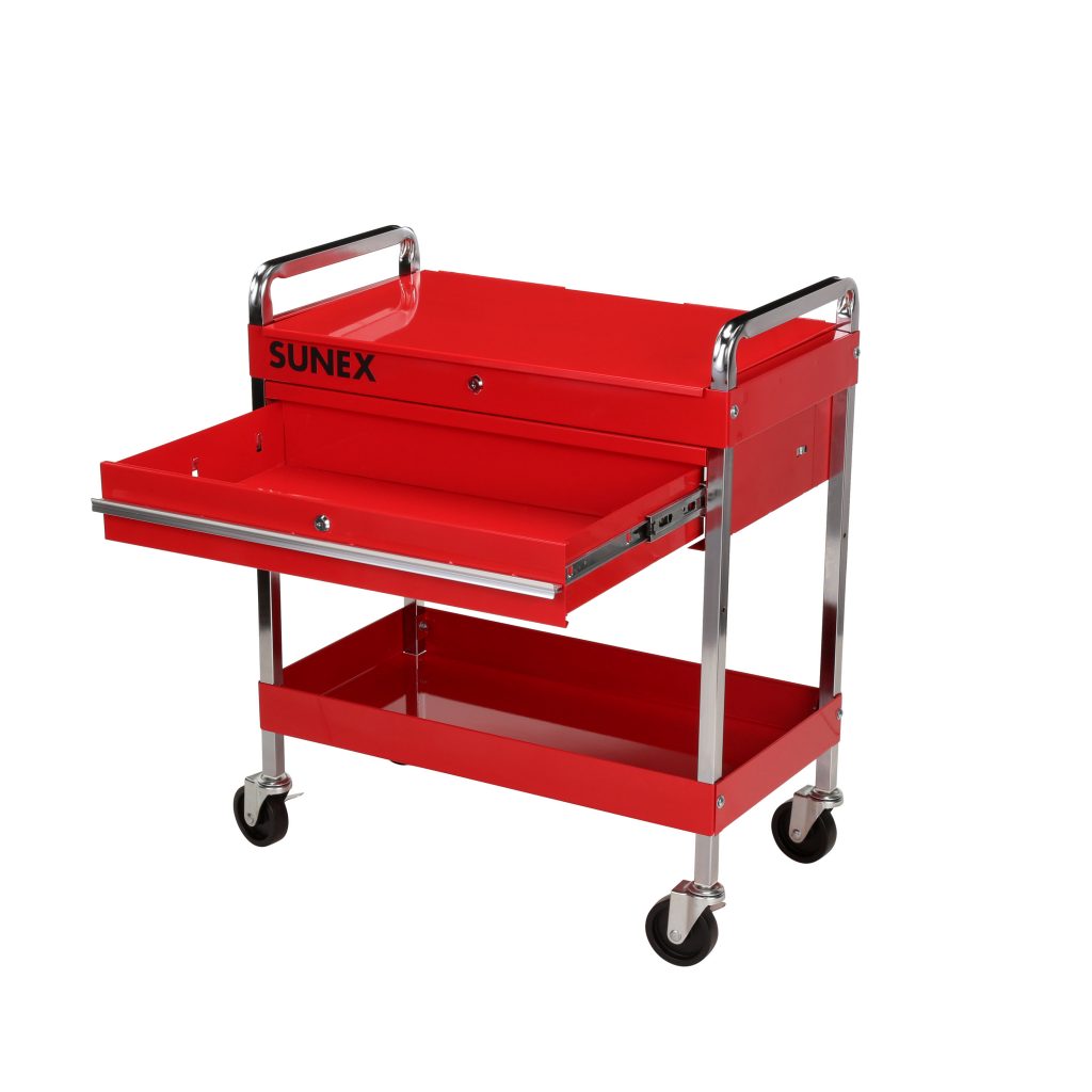 2 Drawer Locking Top Service Cart - 500 Lb Capacity, Sunex International
