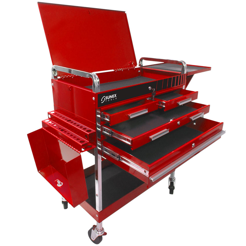 Deluxe Service Cart – Red