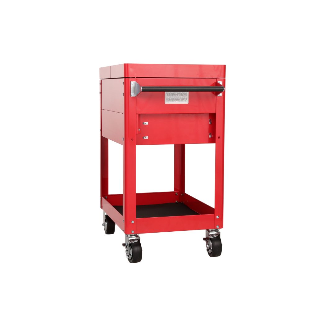 Compact Utility Mini Cart (Jelly) with U- Handle (Gray-Red) (RED)