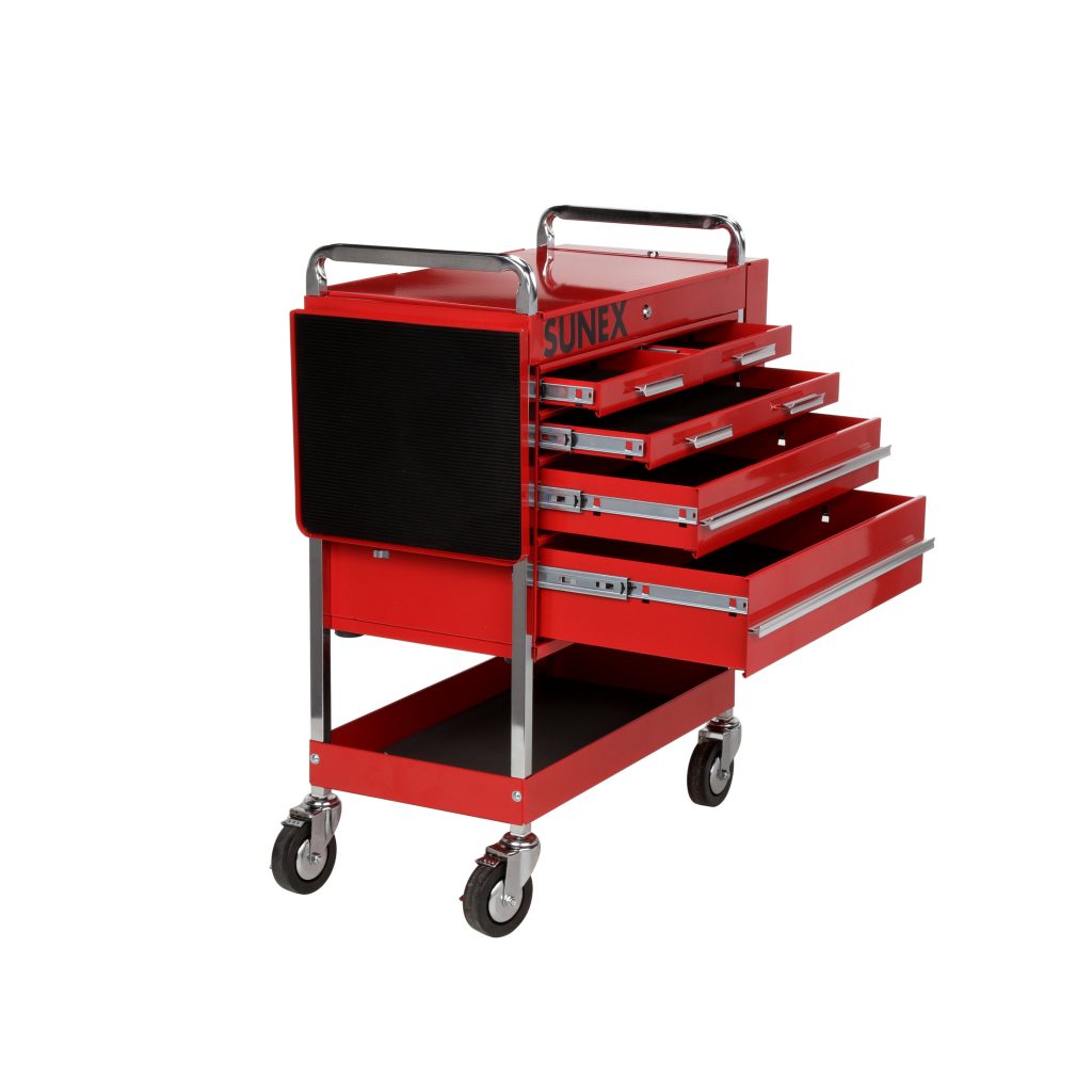 Sunex Professional 5 Drawer Service Cart - Red 8045