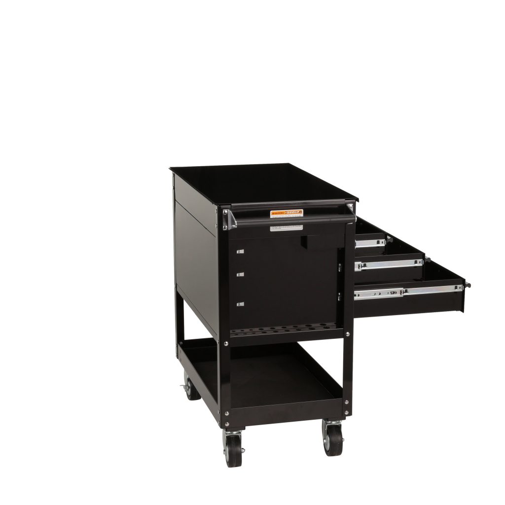 Premium 4 Drawer Service Cart - Black