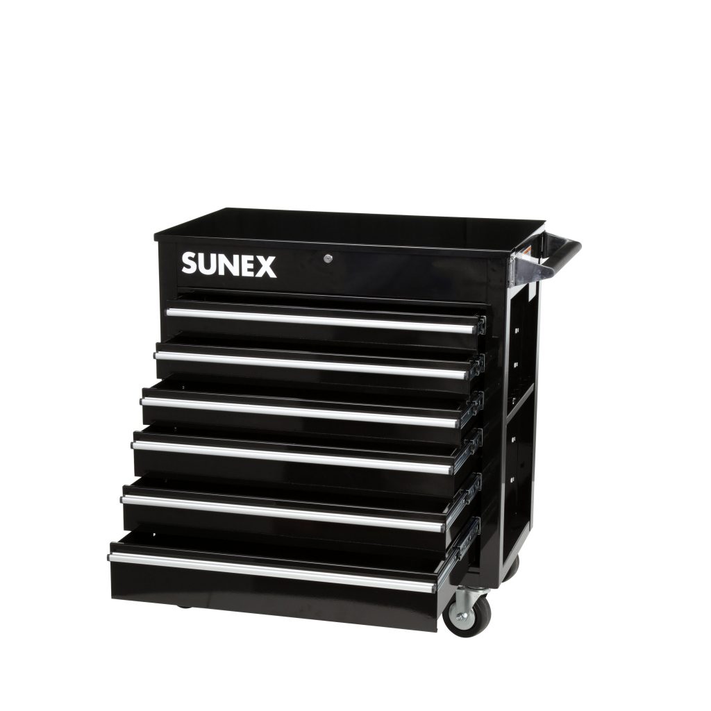 2 Drawer Locking Top Service Cart - 500 Lb Capacity, Sunex International