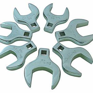 1/2" Dr. 7 Pc. Fully Polished Metric Jumbo Straight Crowfoot Wrench Set