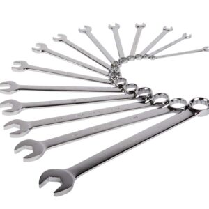 14 Pc. Fully Polished SAE V-Groove Combination Wrench Set