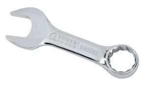 1" Fully Polished Stubby Combination Wrench