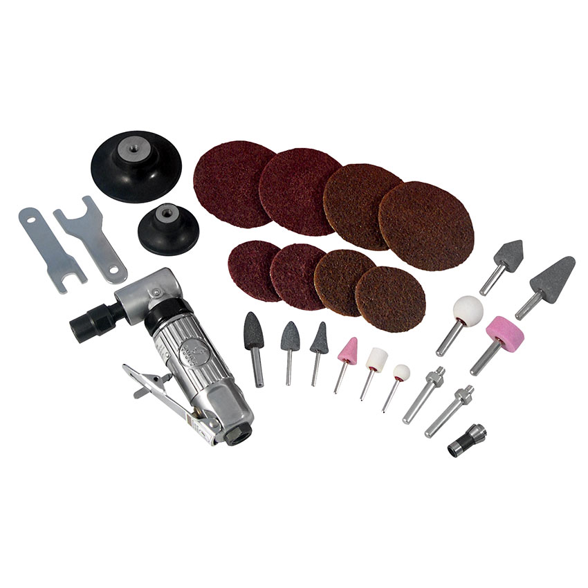 25 HP Mini Right Angle Die Grinder Kit - SUNEX Tools