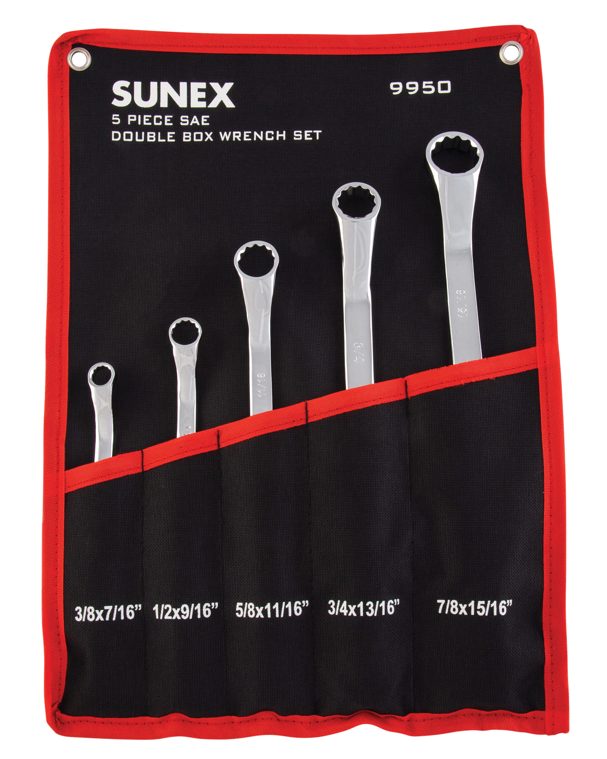 5 PIECE SAE DOUBLE BOX WRENCH SET