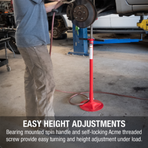 6811 3/4 Ton Short Underhoist Support Stand - Easy adjustment to any height