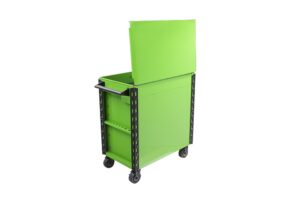 8057XTLG Premium Full Drawer Service Cart - Lime Green