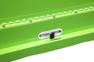 8057XTLG Premium Full Drawer Service Cart - Lime Green Drawer Lock
