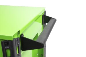 8057XTLG Premium Full Drawer Service Cart - Lime Green Handle