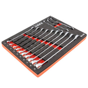 9911M - Metric 12 Point V-Groove Wrench Set in EVA Foam Tray 13 Piece Wrench Set