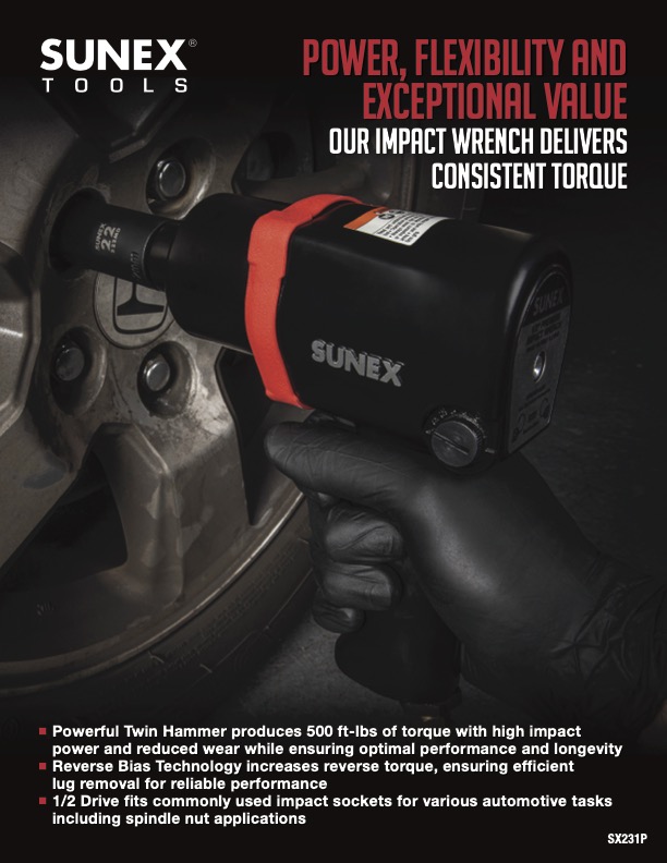 SUNEX SX231P 1/2" Drive Air Impact Wrench